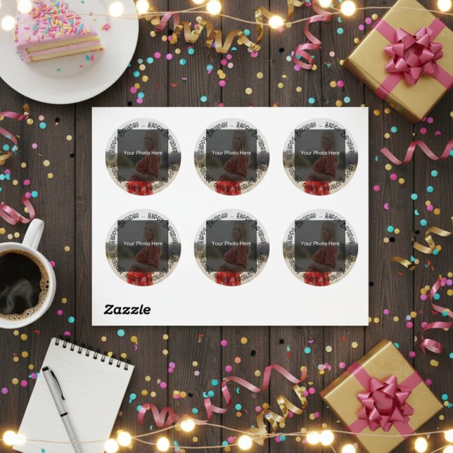 Personalisierter Aufkleber für das Foto (Personalized Birthday Photo Sticker)