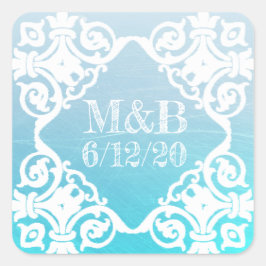 Personalisierter Aufkleber für das Hochzeitdatum u