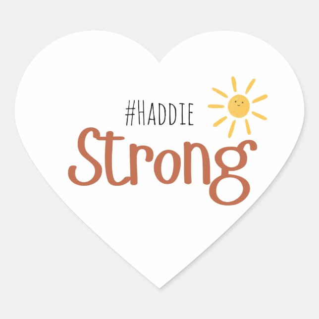 personalisierter Aufkleber für Kinderkrebs (Vorderseite)