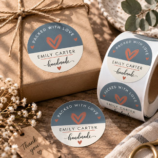 Personalisierter Aufkleber 'Mit Liebe Verpackt' Ha