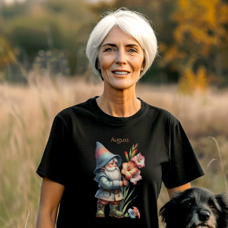 Personalisierter August Geburtsmonat Garten Genom T-Shirt