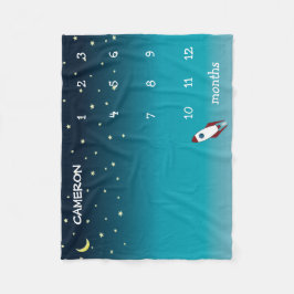 Personalisierter Außenraum Oblanke Milestone Baby Fleecedecke