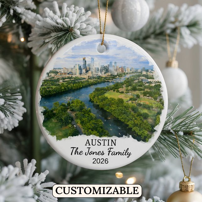 Personalisierter Austin-Schmuck, Benutzerdefiniert Keramik Ornament (Von Creator hochgeladen)