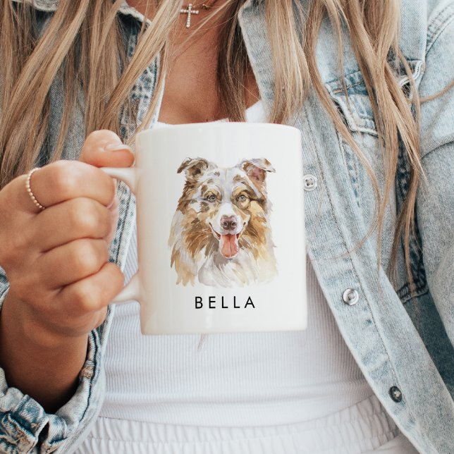 Personalisierter australischer Schäfer Dog Lover G Kaffeetasse (Von Creator hochgeladen)