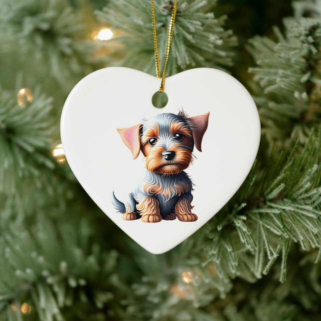 Personalisierter australischer Terrier Welppy Keramik Ornament (Baum)