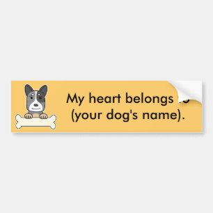 Personalisierter australischer Vieh-Hund Autoaufkleber
