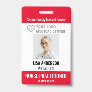 Personalisierter Ausweis mit Namen für Krankenhaus