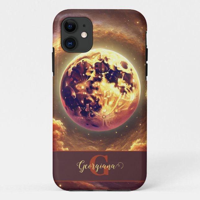 Personalisierter Autumnal Galaxy Harvest Moon Case-Mate iPhone Hülle (Rückseite)