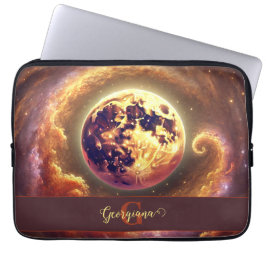 Personalisierter Autumnal Galaxy Harvest Moon Laptopschutzhülle