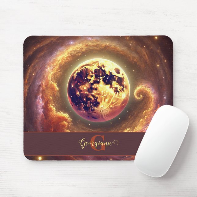Personalisierter Autumnal Galaxy Harvest Moon Mousepad (Mit Mouse)