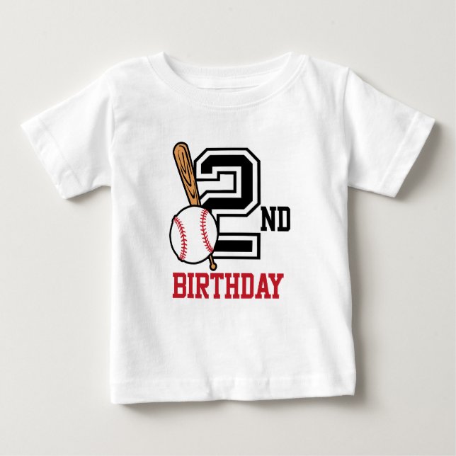 Personalisierter Baby-Baseball-T - Shirt 2. Geburt (Vorderseite)