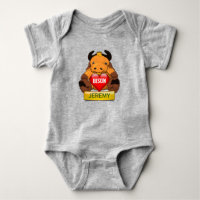 Personalisierter Baby-Bison mit Herzen
