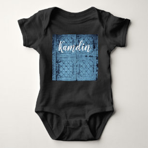 Personalisierter Baby Body Anzug Rustikale Tin Pan Baby Strampler