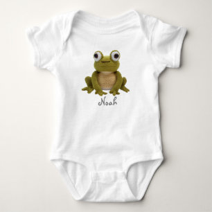 Personalisierter Baby Bodysuit Crochet Frog Strampler