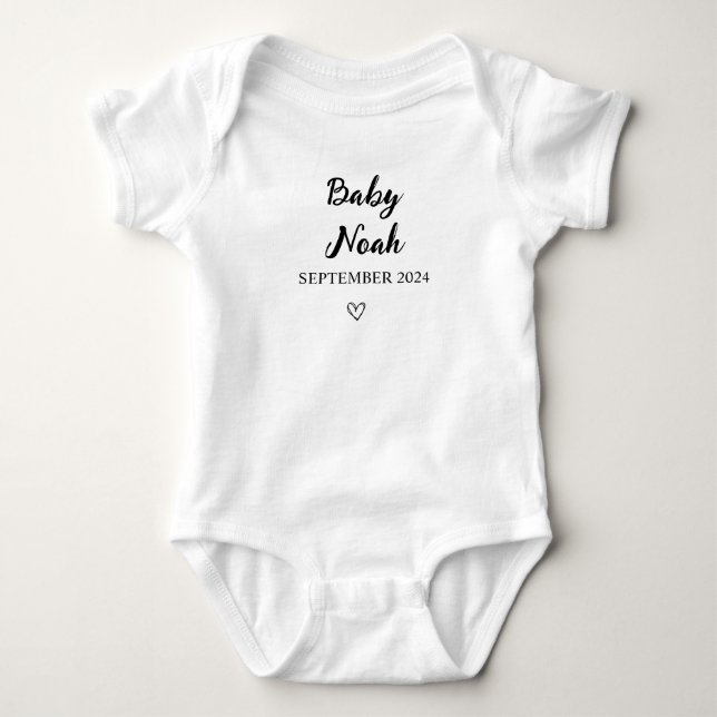 Personalisierter Baby Bodysuit Individuelle Name u Strampler (Vorderseite)