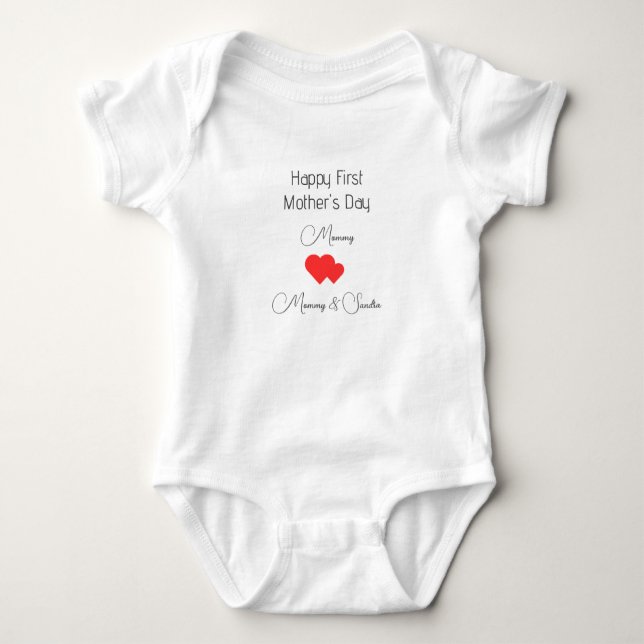 Personalisierter Baby Bodysuit - Mein erster Mutte Baby Strampler (Vorderseite)