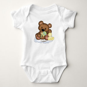 Personalisierter Baby Bodysuit Teddy Bear auf Clou Strampler