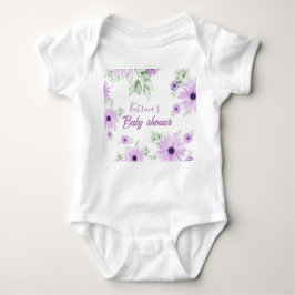 Personalisierter Baby Bodysuit - Violett Wasserfar Strampler