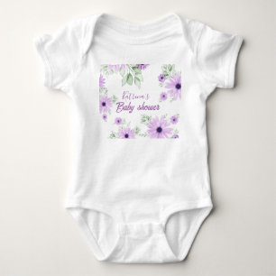 Personalisierter Baby Bodysuit - Violett Wasserfar Strampler