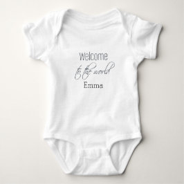 Personalisierter Baby-Bodysuit "Welcome to World" Baby Strampler
