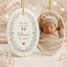 Personalisierter Baby-Botanikkranz Keramik 