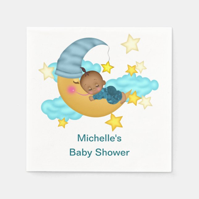 Personalisierter Baby Boy auf einer Cloud Serviette (Vorderseite)