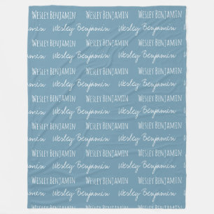 Personalisierter Baby Boy Blanket mit Namen wieder Fleecedecke