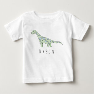 Personalisierter Baby Boy Doodle Dinosaurier mit N T-shirt