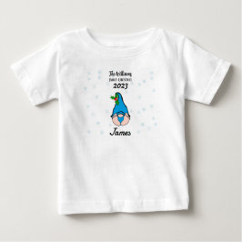 Personalisierter Baby Boy Gnome T-shirt