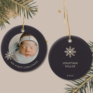 Personalisierter Baby Boy's First Christmas Orname Keramik Ornament