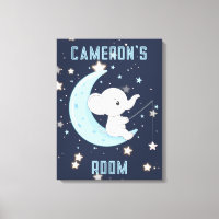 Personalisierter Baby Elephant 4 Sterne Leinwand f
