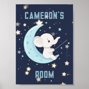 Personalisierter Baby Elephant 4 Sterne Poster fis
