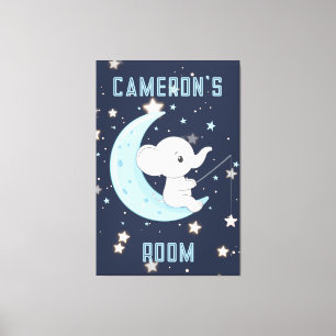 Personalisierter Baby Elephant 4 Sterne Poster fis Leinwanddruck