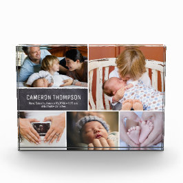 Personalisierter Baby Foto Collage Babystatus