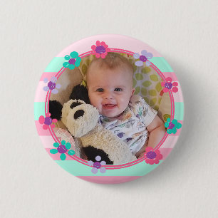 Personalisierter Baby-Foto-Knopf Button