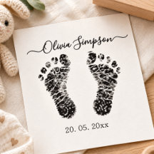 Personalisierter Baby-Fußabdruck-Stempel, Neugebor