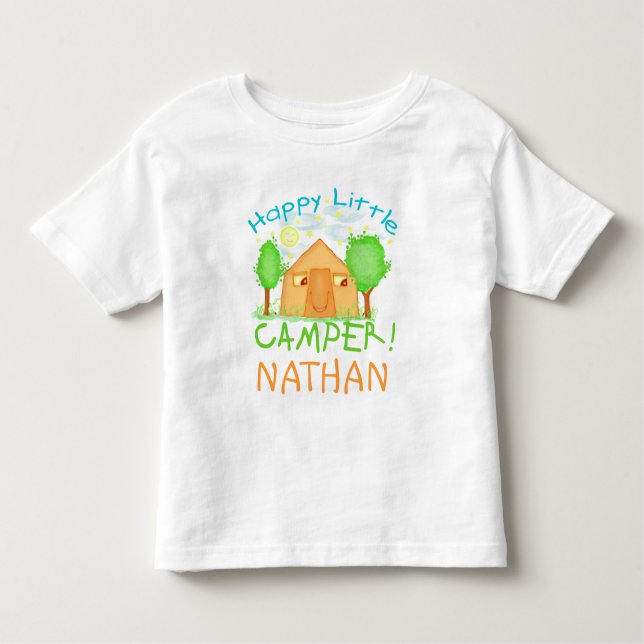 Personalisierter Baby-/Kindersommer-Campings-T - Kleinkind T-shirt (Vorderseite)