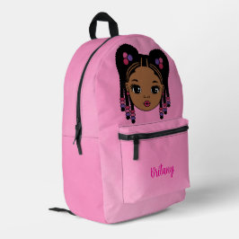 Personalisierter Baby-Mädchen-Rucksack mit rosa Dr Bedruckter Rucksack