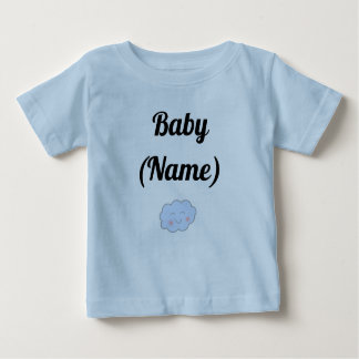 Personalisierter Baby Name Lächeln Cloud Baby T-shirt
