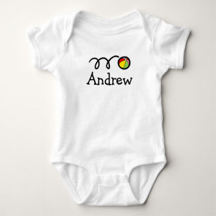 Personalisierter Baby-Rampenanzug mit Beachball Baby Strampler