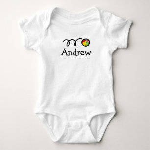 Personalisierter Baby-Strampler-Body mit Strandbal Baby Strampler