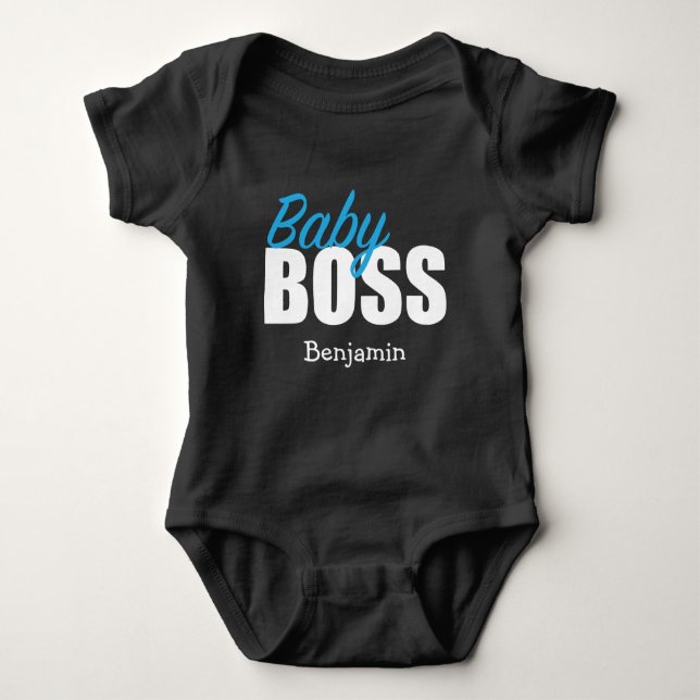 Personalisierter BabyBOSS Baby Strampler (Vorderseite)