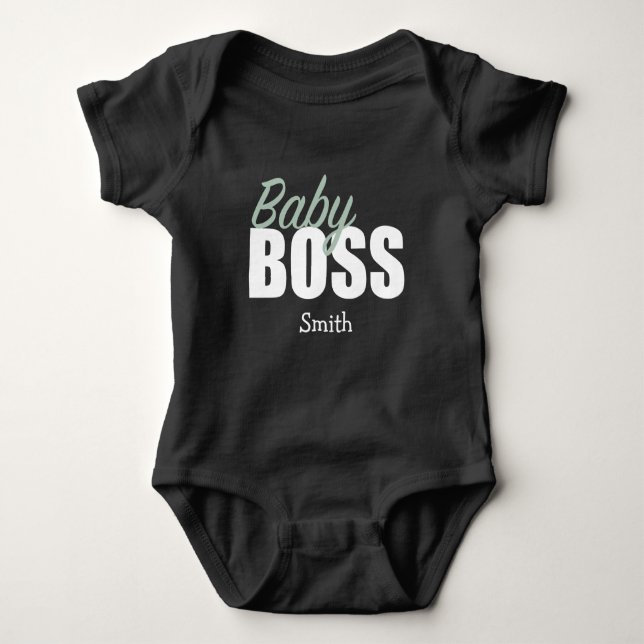 Personalisierter BabyBOSS Baby Strampler (Vorderseite)