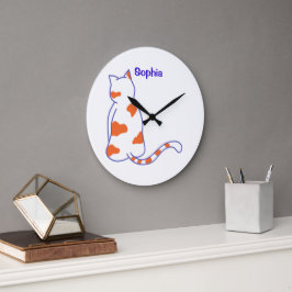Personalisierter Babyname, Kinderzimmer, Quadratis Große Wanduhr
