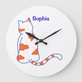 Personalisierter Babyname, Kinderzimmer, Quadratis Große Wanduhr
