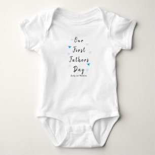 Personalisierter Babysuit Blauster   1. Vatertag Baby Strampler