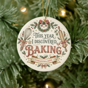 Personalisierter Back-Weihnachtsschmuck Keramik Ornament