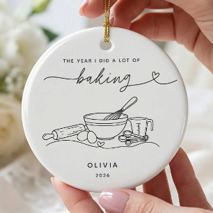 Personalisierter Back-Weihnachtsschmuck Keramik Ornament