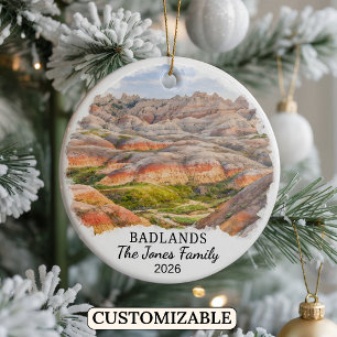 Personalisierter Badlands National Park, South Dak Keramik Ornament