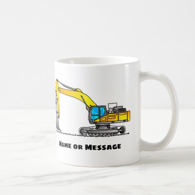 Personalisierter Baggerbecher, Baggerfahrer-Gesche Kaffeetasse (Rechts)